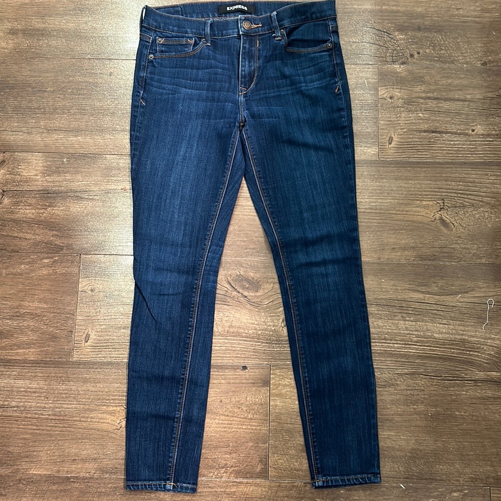 Express stretch legging mid rise jeans size 8